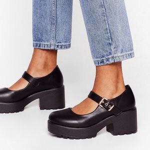 Nastygal Block Heel Mary Janes
